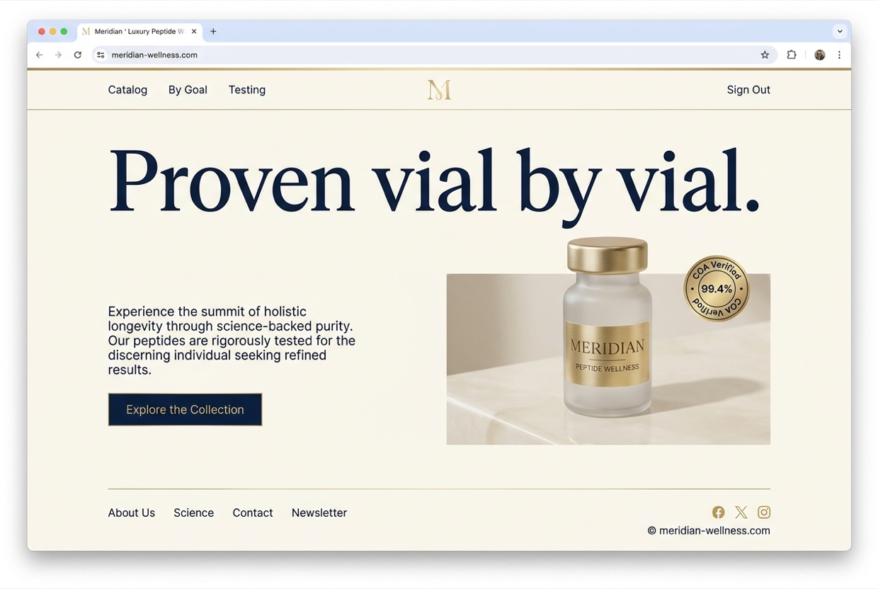 Meridian concept site mockup